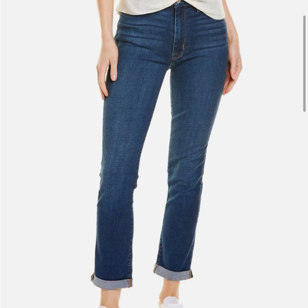 Hudson Blair High Rise Straight Crop Jeans